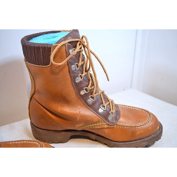 1960s/70s Kaufman Footwear Kingtreads Boots Size 6 w/ Original Tag * Rawhide main image 4